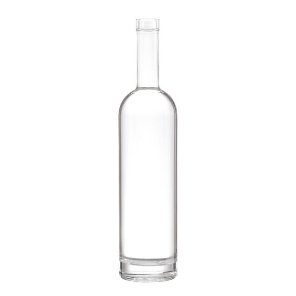 Custom 1 Liter Glass Bottle for Vodka Crystal White Screen Printing Surface Handling
