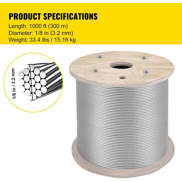 Longueur 1000 ft 1/8