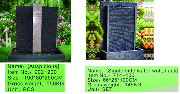 Granite Stone Waterfall Water Fountain Outdoor For Garden Decoration