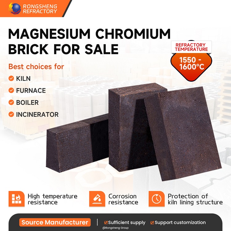 Rongsheng Alumina Chrome Fire Resistant Brick Corrosion Resistance Chromium Corundum Refractory Bricks For Glass Industry