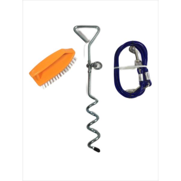 Outdoor Activities Dog Tie-Out Stake with 100-150kgs/220-330lbs Leash Weight Capacity
