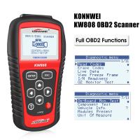 Pantalla grande del LCD retroiluminado de Diagnostic Tools Konnwei KW808 del lector de código de Digitaces OBD