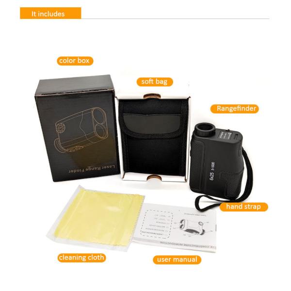 6x25 Golf Distance Laser Rangefinder , Golf Optical Rangefinder 4-700m 5-1000m