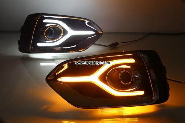 Hyundai Accent 17-18 Car DRL LED Daytime driving turn signal Fog Lights