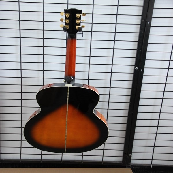China handmade OEM J2001 sunburst acoustic guitar with EQ