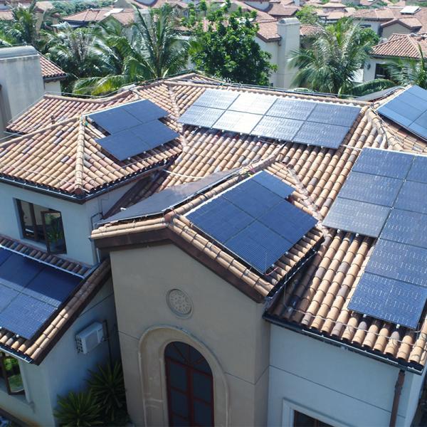 Регулируемая нагрузка от давления ветра панелей солнечных батарей PV Bifacial отсутствие системы крыши модуля PID солнечной