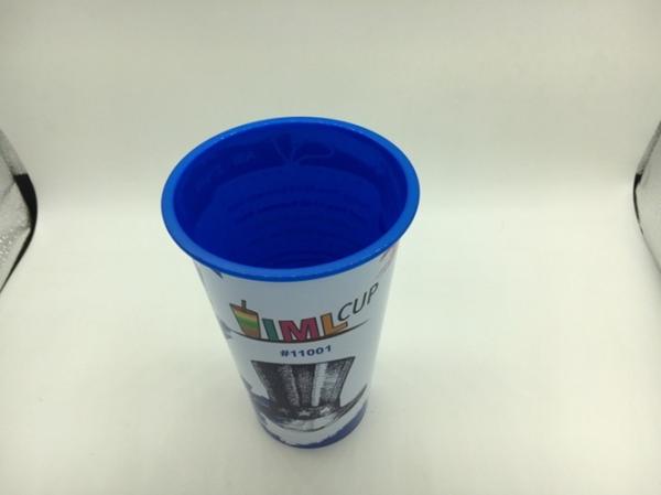 In Mould Label Printing Promotional Plastic Cup Dia 30* Height 220 mm