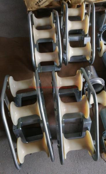7.7-18kg Load Capacity Aluminum Nylon Wheel Cable Pulling Roller