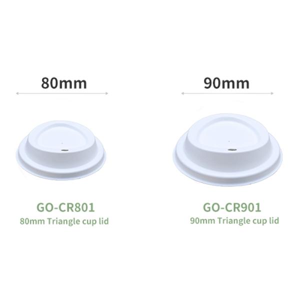 100% Compostable Biodegradable 90mm Bagasse Cup Lids, For Hot Or Cold Coffee & Tea Cup