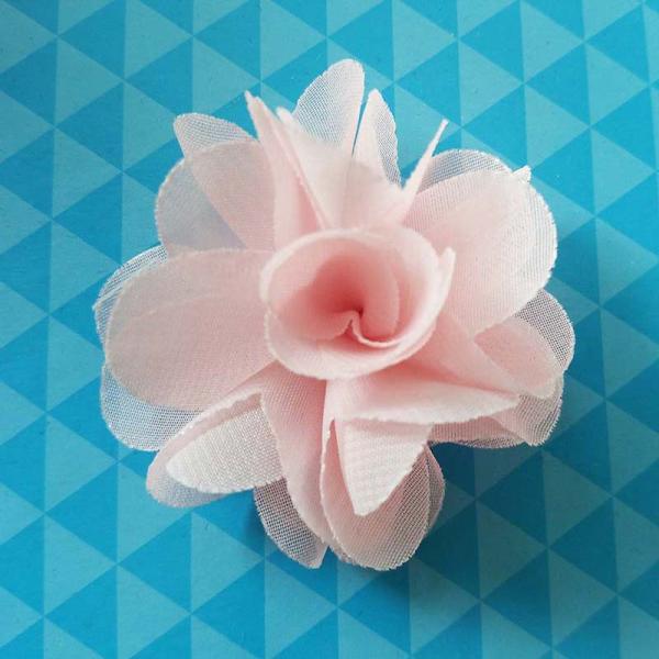 Pretty Korean Sheer Ribbon Flowers Garment Craft Handmade Flowers For Girls Dress