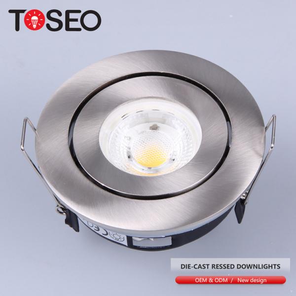 Gu10 circular Downlight Recessed ajustável para a esperança de vida da sala de visitas/quarto 50000