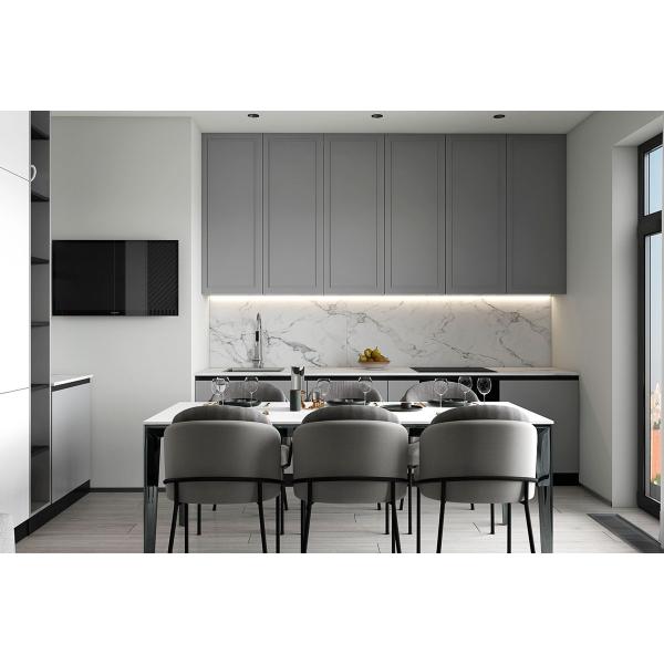 贅沢な現代的なキッチンキャビネット 粒板カウンタートップと大理石カウンタートップ