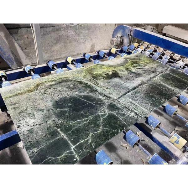 Natural Stone Cat's Eye Green Big Slab Dining Table Top for Villa Interior Decoration