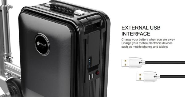 Smart Rideable Suitcase 26L, Lightweight Electric Luggage Scooter para viagens com fechadura digital, impermeável e lightwei