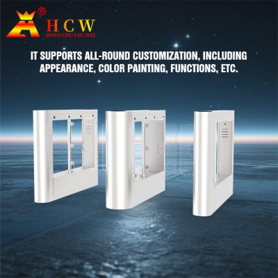 HCW IP54 Face Recognition Turnstile Gate Swing Barrier For Pedestrian Control
