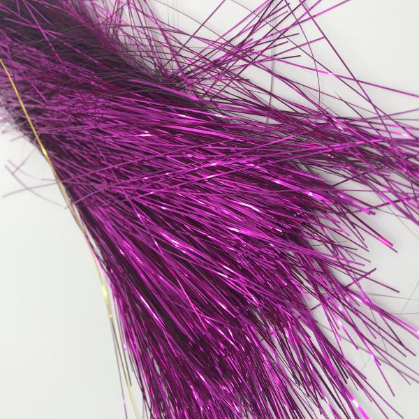 Brown Colored Plastic Shredded Tissue Paper For Gift Baskets PE Metallic Decoration