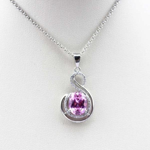 925 Silver Jewelry 8mmx10mm Yellow Citrine Cubic Zircon Pendant(PSJ0412)