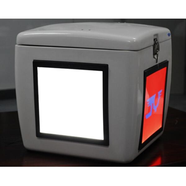 Motorcycle Scooters Food Delivery Box 85L Fiberglass With Led Light 500 * 485 * 495mm
