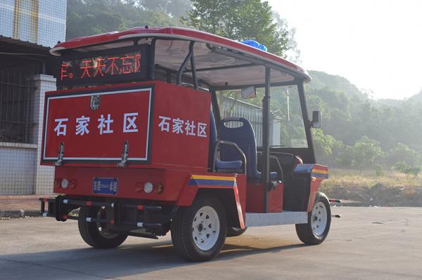 48V Lithium Battery Electric Fire Truck Golf Cart 5 Seater