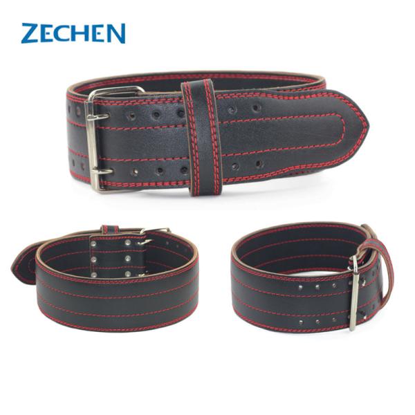 4 Inch 13mm Powerlifting Belt Genuine Cow Leather Back Support Belt Waist  For Gym