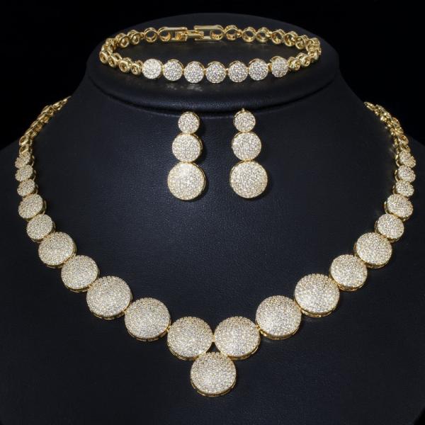 Luxury Jewelry Full Crystal Cuban Chain Bracelet Necklace Hiphop CZ Jewelry Chain Necklace Bracelet Earring jewelry sets
