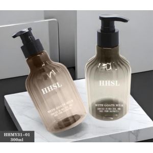 Customized Plastic Luxury Shampoo Bottles 300ml PET Bottle
