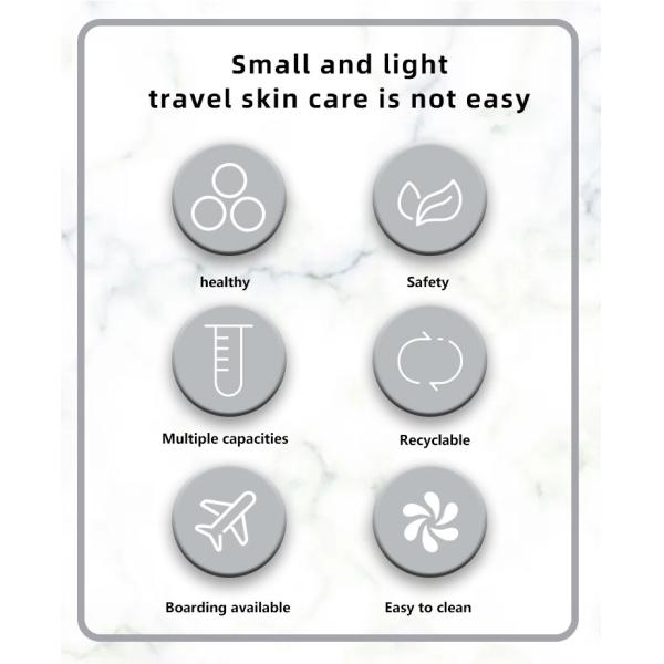 cuidados com a pele do círculo 50g que empacotam o frasco mal ventilado acrílico para produtos do bebê