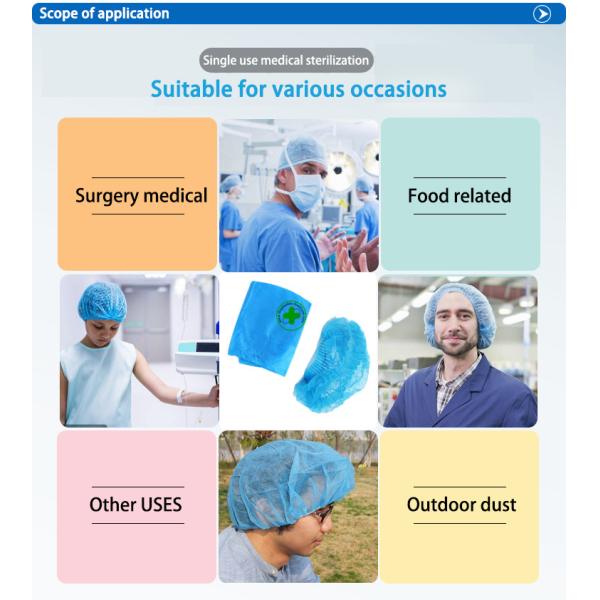 Non Woven Fabric Disposable Protective Suit Hospital Medical Surgical Nursing Cap