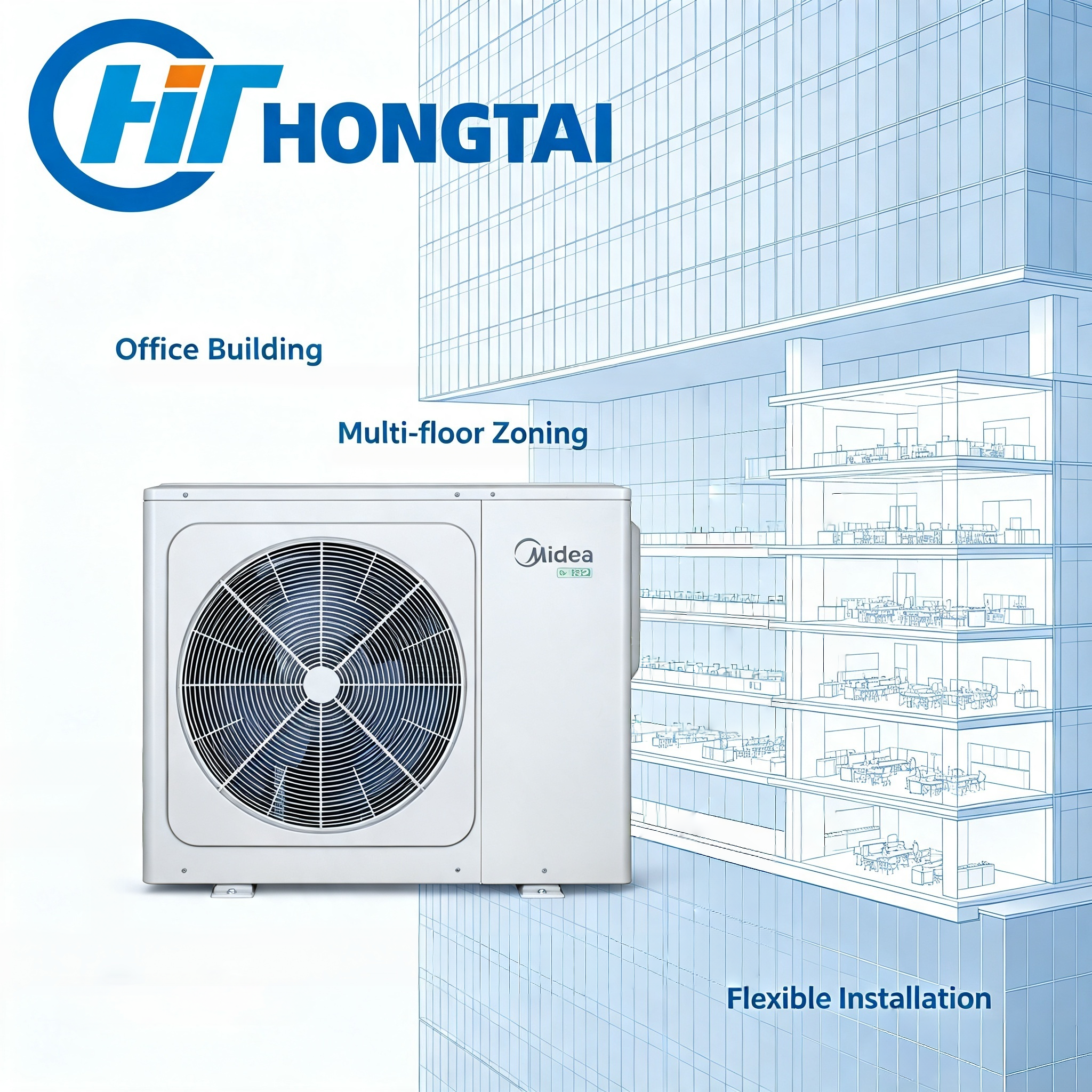 Hongtai V8 Mini (R32) Compact VRF System Ultra-Compact Design R32 Low GWP Integrated Safety CE Certified