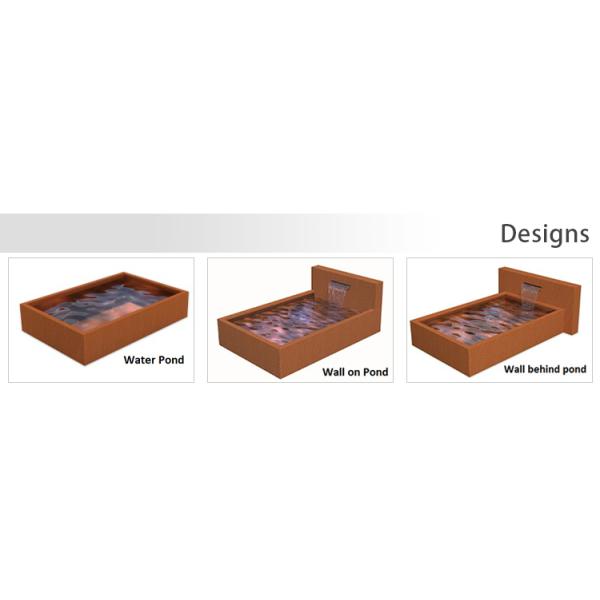 фонтан 1500x1000x600mm деревенский Corten стальной с лазером отрезал панель экрана