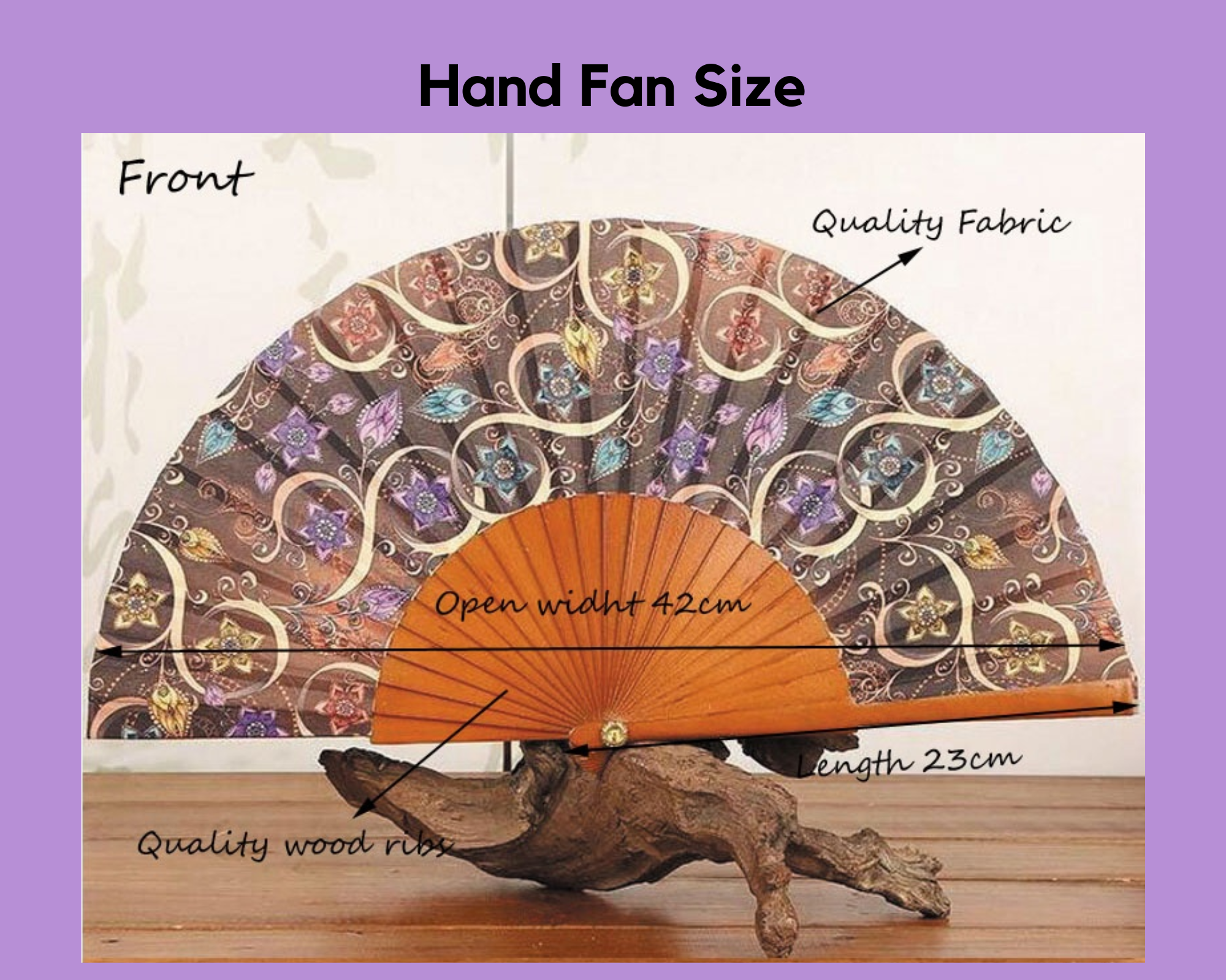 Promotion Hand Fan Custom Design Print Personalize Folding Wooden Hand Fan