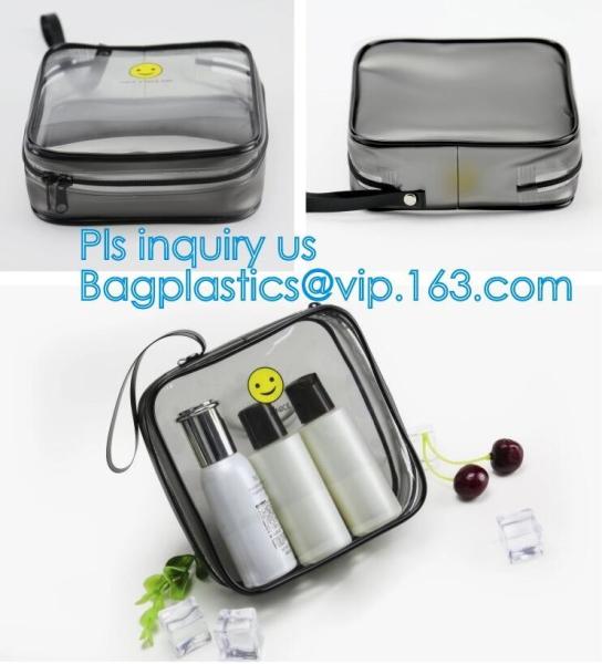 transparent pvc easy take away travel use toothbrush bag, printed zipper PVC Travel Bag For Toothbrush, travel pvc toile