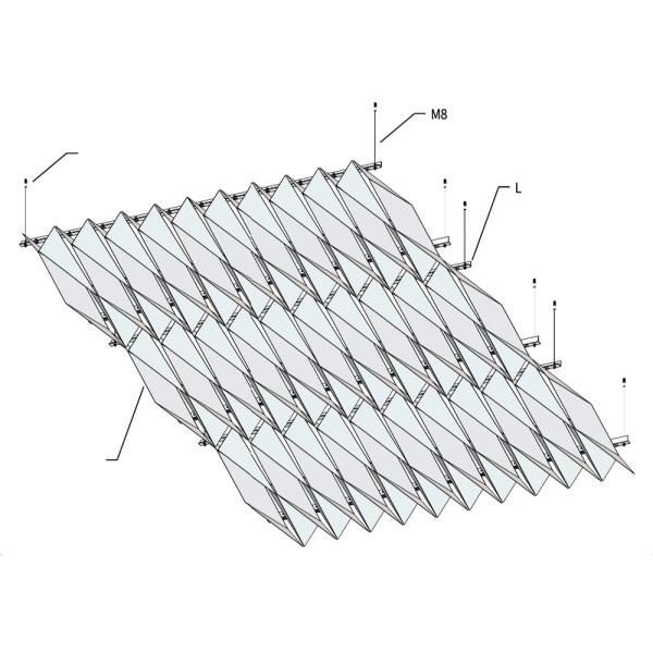 Decorative Material metal artistic ceiling suspended aluminum linear ceiling 