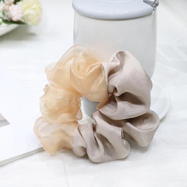 Ponytail Hair Scrunchies Rubber Multicolor Colic Ring Organza Art  10cm