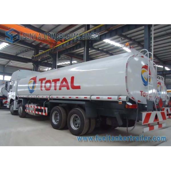 Howo 8x4 Sinotruk Fuel Chemical Tanker Truck , 310HP Carbon Steel Tanker Truck