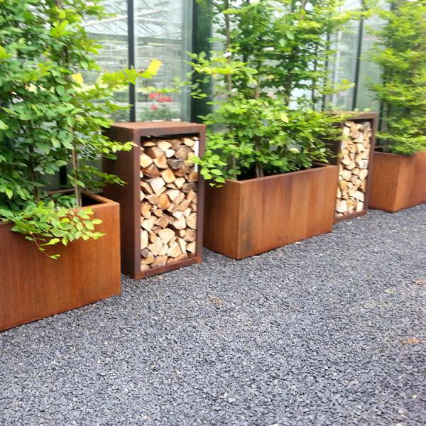 Metal Planting Box Rectangular Outdoor Indoor Planter Garden Big Pots Flower