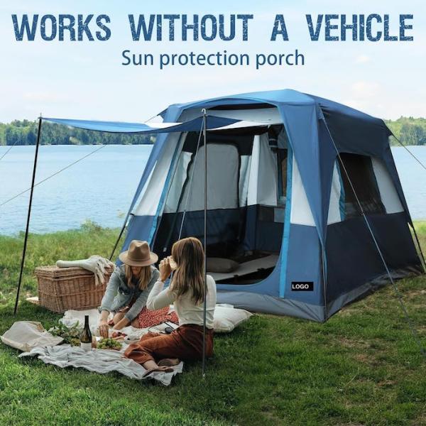 3.05*2.44*2.21M Personalizavel 4 Temporada Cor Azul Impermeável PU2000MM Revestido Poliéster Mobile Car Camping Tent