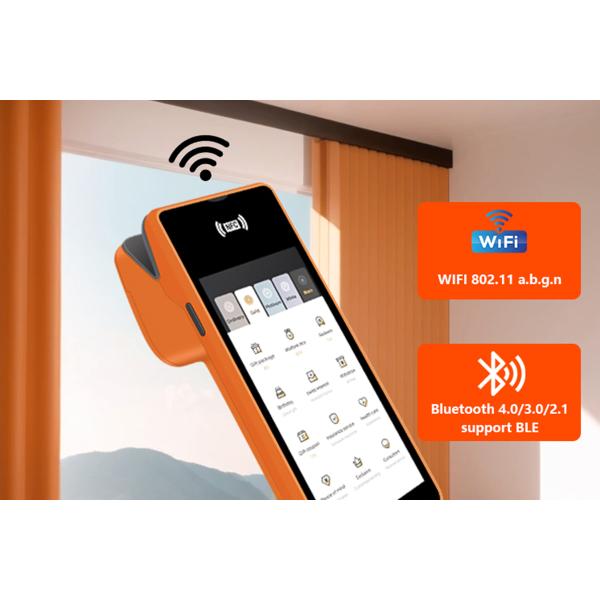 Ultra-Thin 5.45 Inch Android 11 SoftPOS Handheld POS Terminal NFC WIFI and 58mm Thermal Receipt Printer for Retail Stores