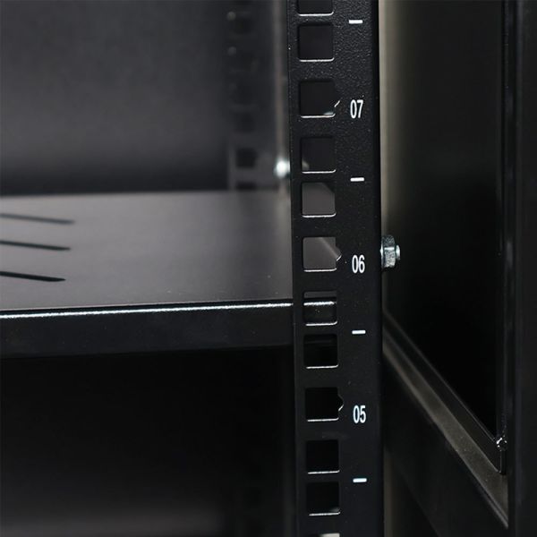 Server Rack Cabinet 15U 19 Inch Wall Mount Network Cabinet with Reinforced Steel Frame and Flat Pack Design for Logistics