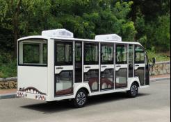 14-seater Electric Tour Car with 72V AC System 7.5KW AC Motor and 155R13 Tires for Sightseeing