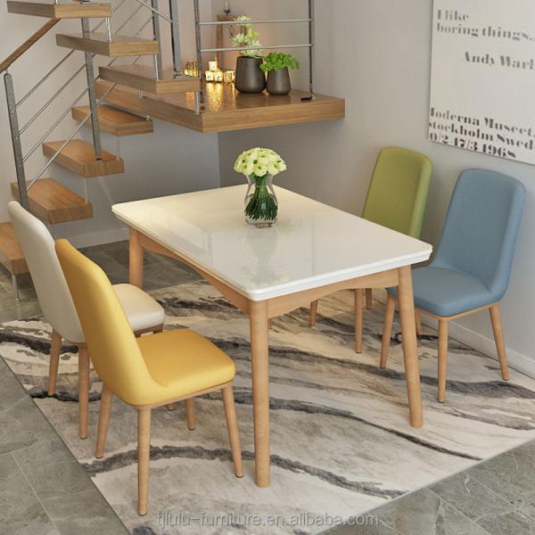 Mesa de comedor de madera moderna Escritorio para muebles de comedor