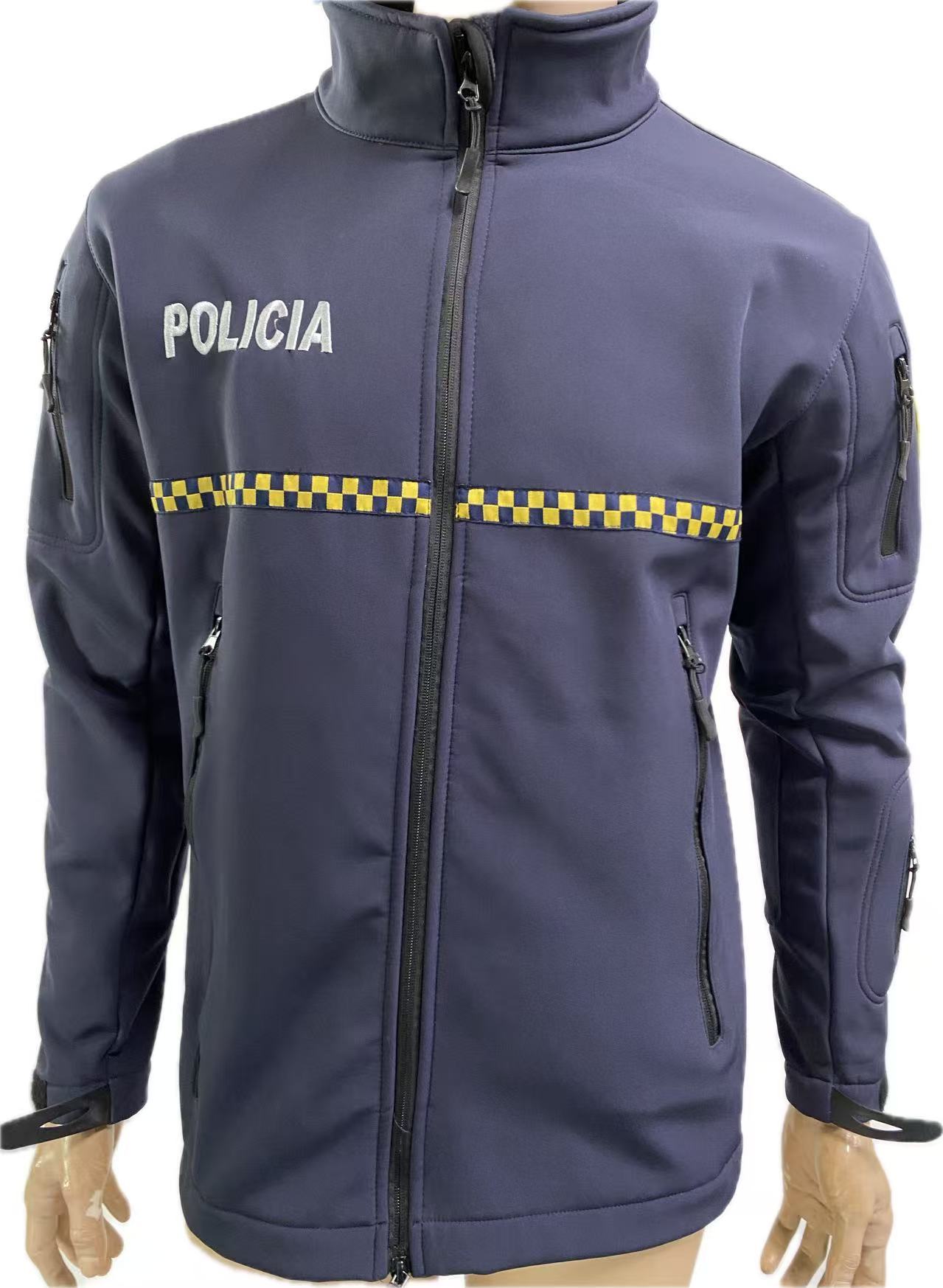 Hi-Vis Reflective Windproof Fleece Softshell Tactical Jacket Outdoor Duty Uniform Law Enforcement