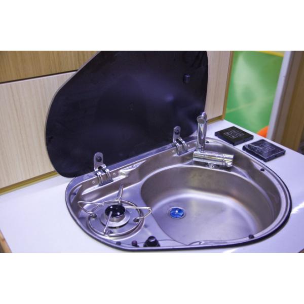 Reboque de acampamento recreacional da caravana do rv Motorhome com 50L Gray Water Tank 1000W