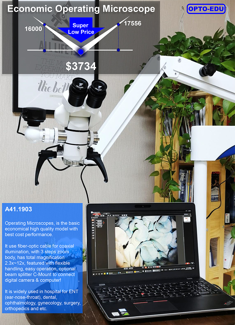 микроскоп A41.1903 хирургии глаза 8x расстояние 50mm до 80mm Interpupillary