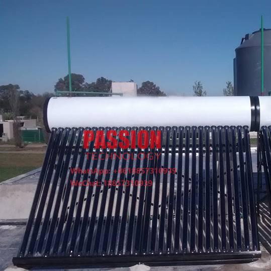 coletor solar do geyser solar de aço inoxidável solar branco do tubo de vácuo do aquecedor de água 250L 304 do tanque 300L