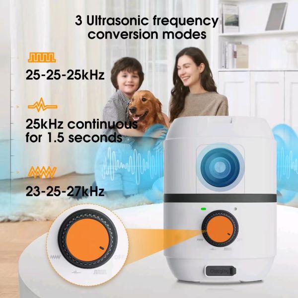 Hot Newest Design Rechargeable Ultrasonic Dog Trainer High Frequency Flash Pet Training Without Barking Plastic Material