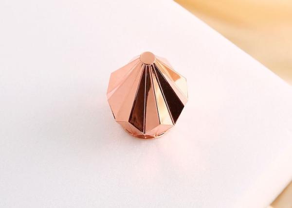 Luxury Unique Diamond Shape Gold Color Zinc Alloy Perfume Bottle Cap For Fragrance Bottle Caps Die Casting CNC Machining