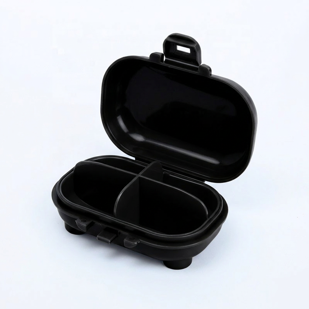 JH Medibox Portable Travel Pill Box Candy-Color PP Material Waterproof Feature Removable Vitamin Holder Case Bottle Container