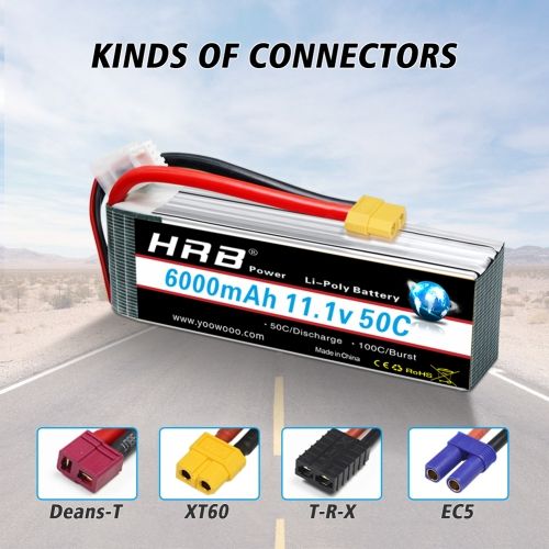 HRB 6000mah 3S 11.1V 50C Lipo Battery For RC Car