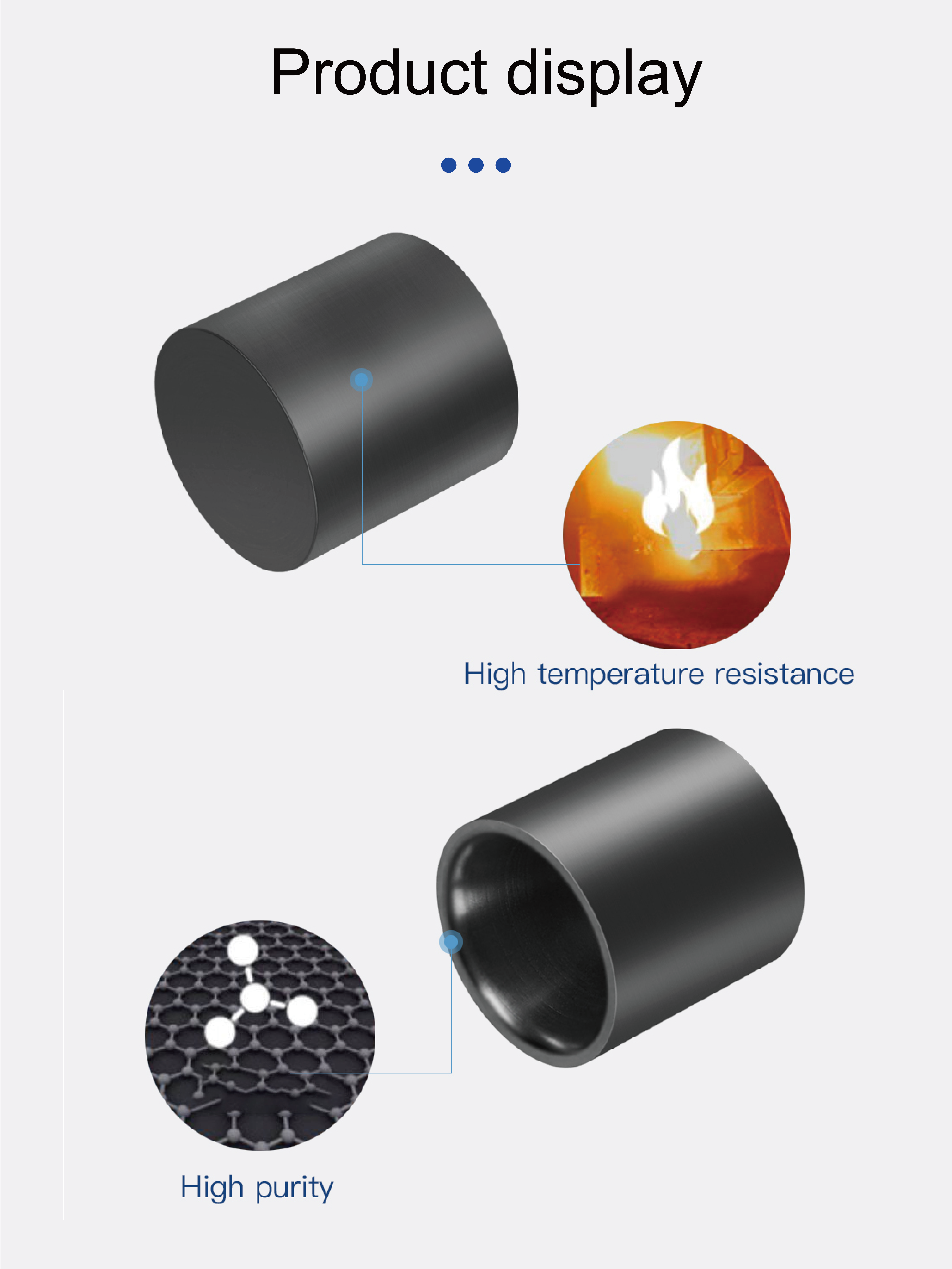 High-purity Graphite Melting Crucible with Up to 2000°C Heat Resistance and Thermal Shock Resistant for Metal Melting